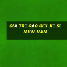 giá trị các giải xổ số miền nam