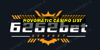 novomatic casino list