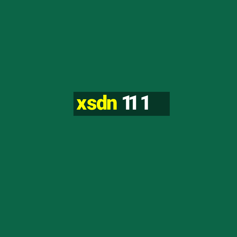 xsdn 11 1