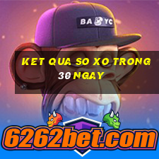 ket qua so xo trong 30 ngay