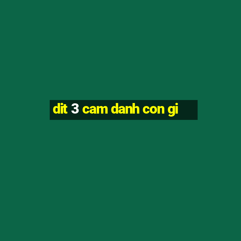 dit 3 cam danh con gi