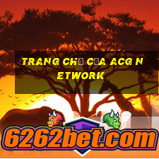 Trang chủ của acg Network