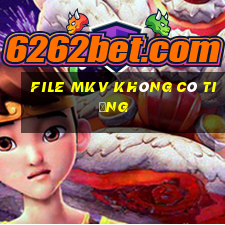 file mkv không có tiếng