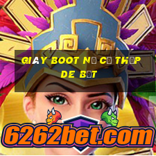 giày boot nữ cổ thấp de bệt