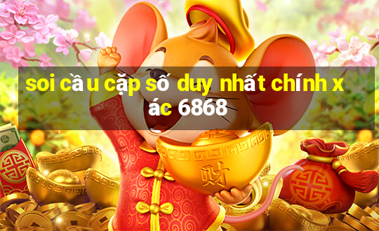 soi cầu cặp số duy nhất chính xác 6868