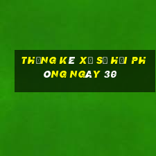 Thống kê Xổ Số hải phòng ngày 30