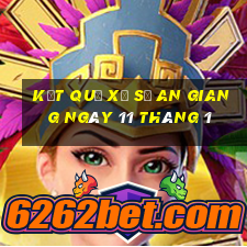 kết quả xổ số an giang ngày 11 tháng 1