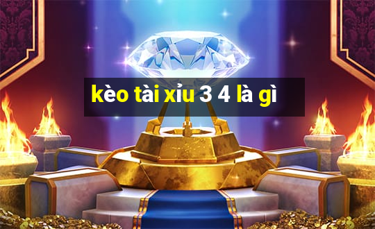 kèo tài xỉu 3 4 là gì