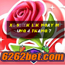 xổ số đắk lắk ngày mùng 4 tháng 7