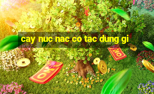 cay nuc nac co tac dung gi