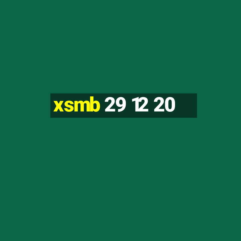 xsmb 29 12 20