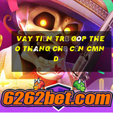 vay tiền trả góp theo tháng chỉ cần cmnd