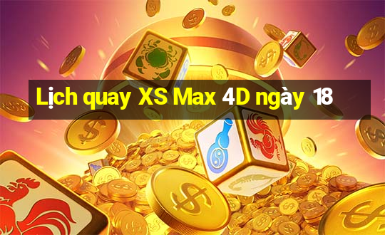 Lịch quay XS Max 4D ngày 18