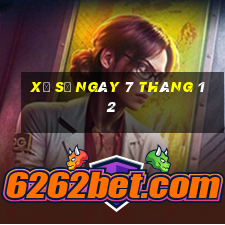 xổ số ngày 7 tháng 12