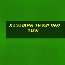 xổ số bình thuận các tuần