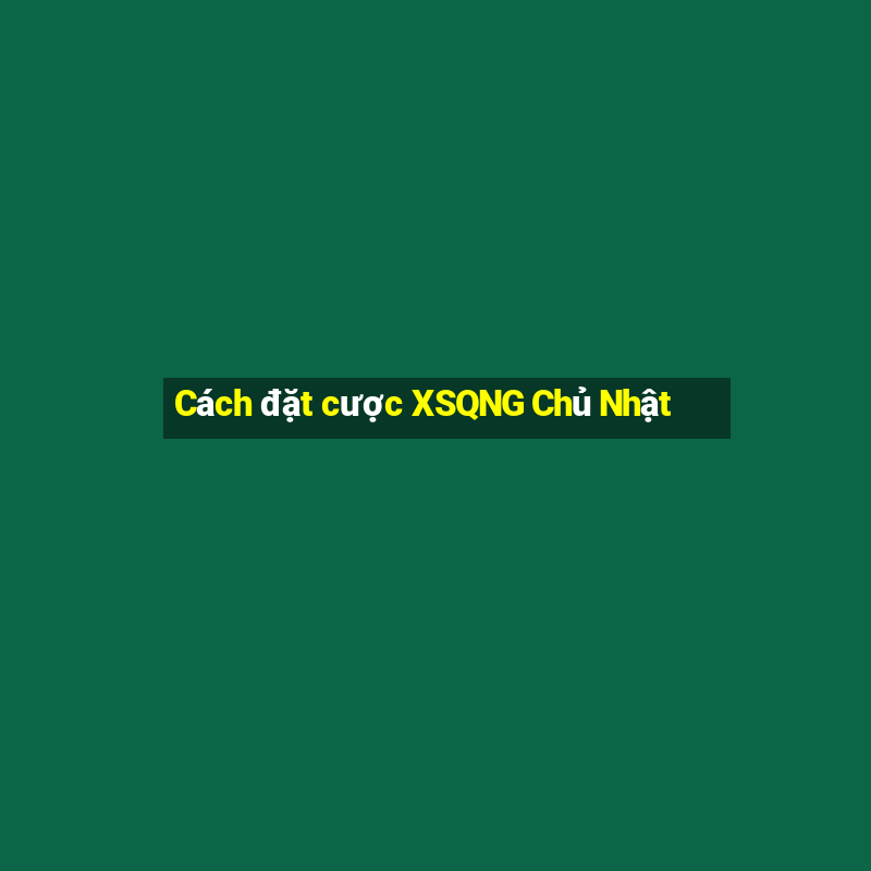 Cách đặt cược XSQNG Chủ Nhật