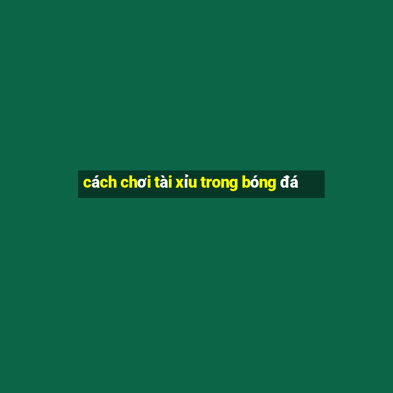 cách chơi tài xỉu trong bóng đá