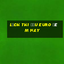 lịch thi đấu euro đêm nay