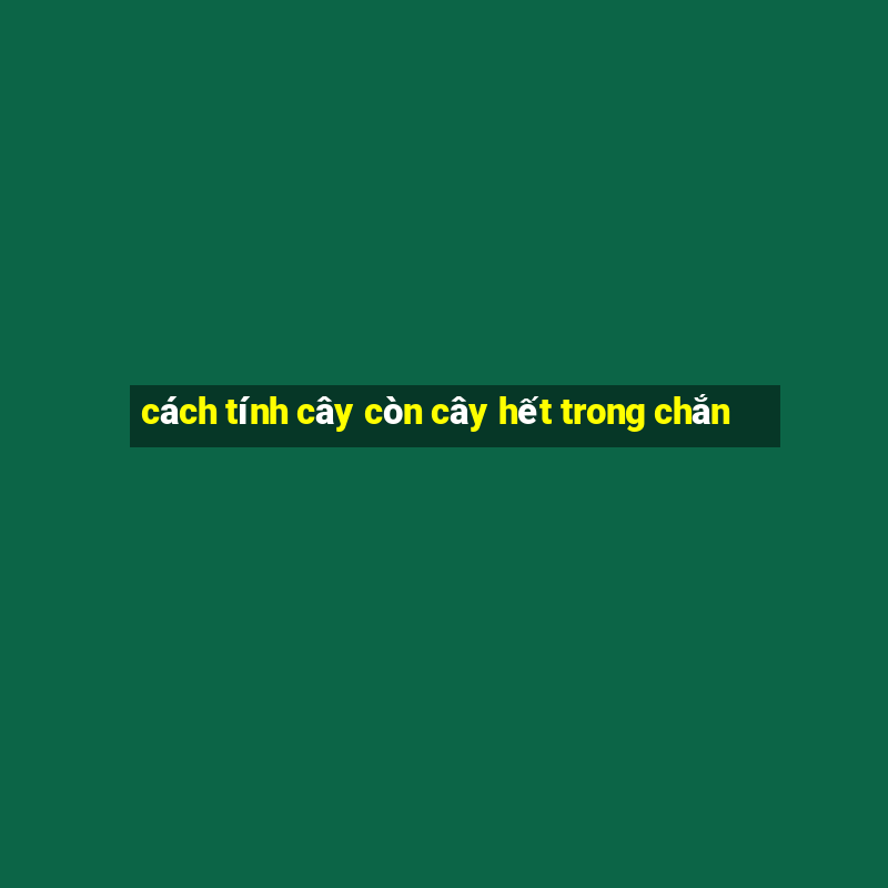 cách tính cây còn cây hết trong chắn