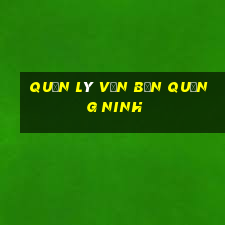 quản lý văn bản quảng ninh