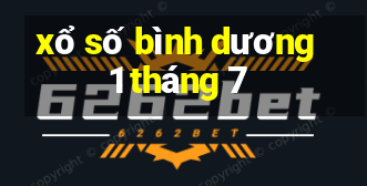 xổ số bình dương 1 tháng 7