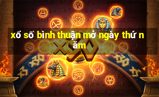 xổ số bình thuận mở ngày thứ năm