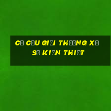 cơ cấu giải thưởng xổ số kiến thiết