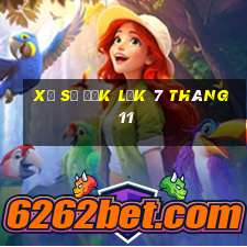 xổ số đắk lắk 7 tháng 11