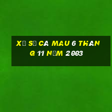 xổ số cà mau 6 tháng 11 năm 2003