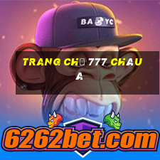 Trang chủ 777 Châu Á