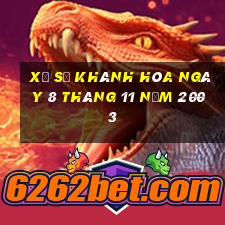 xổ số khánh hòa ngày 8 tháng 11 năm 2003