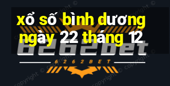 xổ số bình dương ngày 22 tháng 12