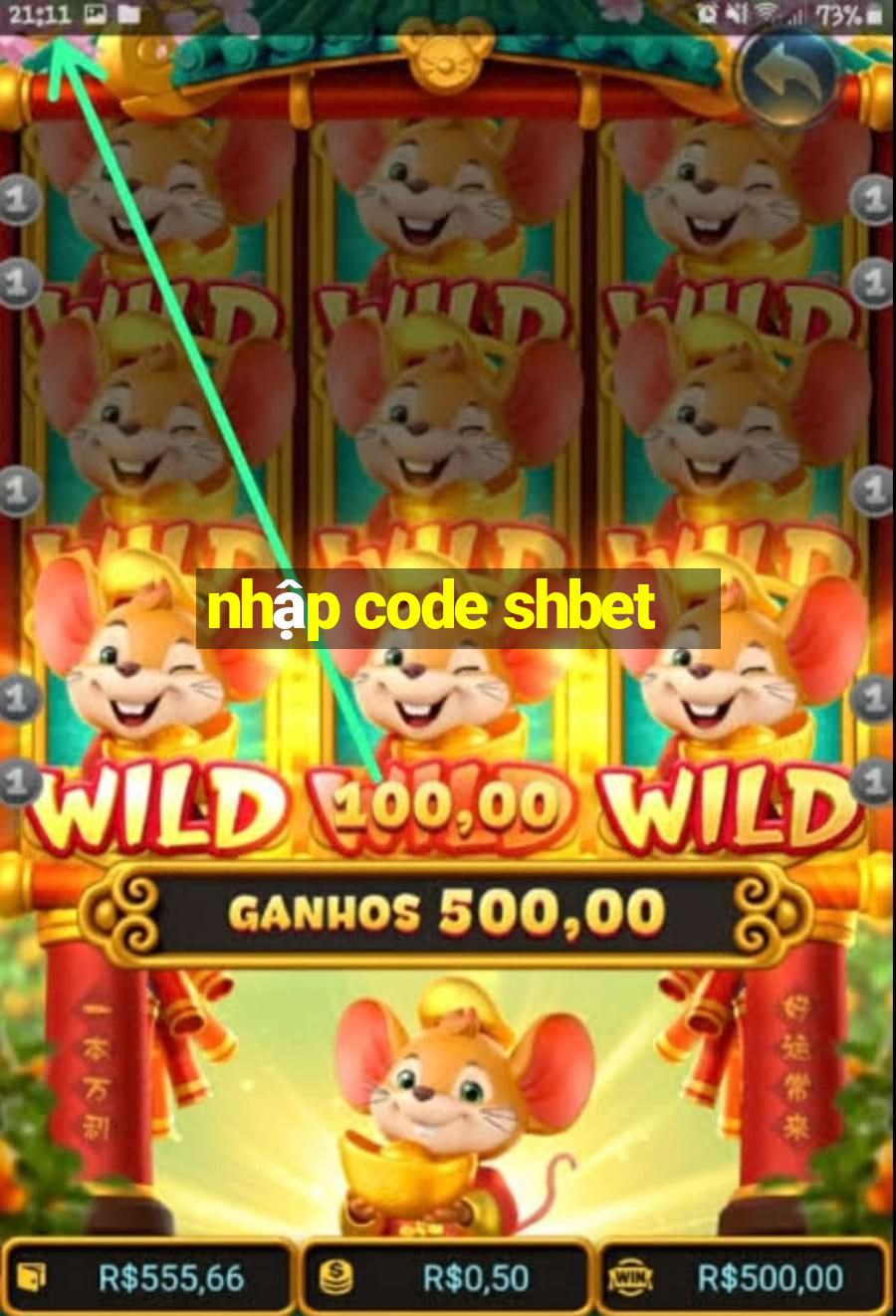 nhập code shbet