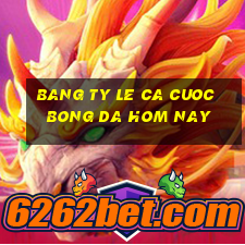 bang ty le ca cuoc bong da hom nay