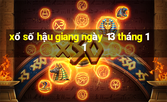 xổ số hậu giang ngày 13 tháng 11