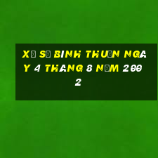 xổ số bình thuận ngày 4 tháng 8 năm 2002