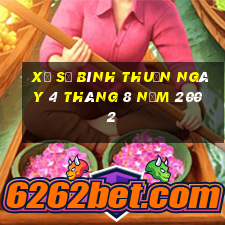 xổ số bình thuận ngày 4 tháng 8 năm 2002