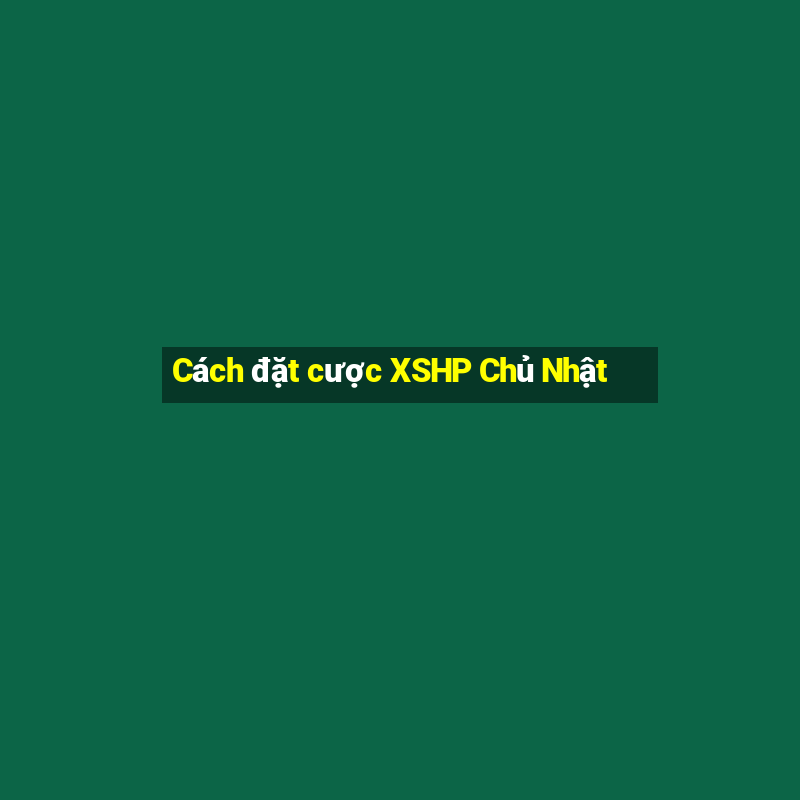 Cách đặt cược XSHP Chủ Nhật