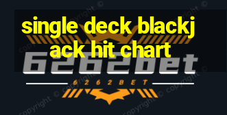 single deck blackjack hit chart