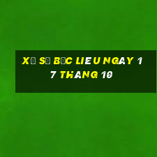 xổ số bạc liêu ngày 17 tháng 10