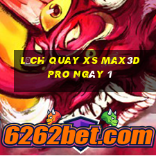 Lịch quay xs Max3D Pro ngày 1