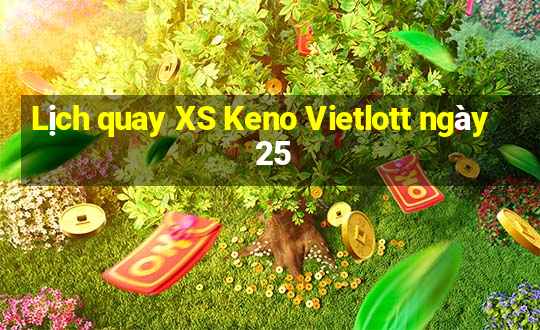 Lịch quay XS Keno Vietlott ngày 25