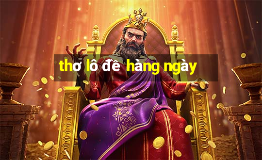 thơ lô đề hàng ngày