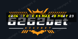 Cách đặt cược XS Max 4D ngày 23