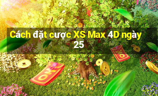 Cách đặt cược XS Max 4D ngày 25