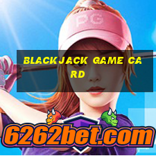 blackjack game card