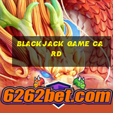 blackjack game card