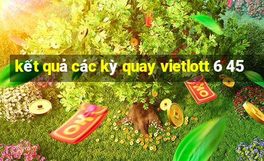 kết quả các kỳ quay vietlott 6 45