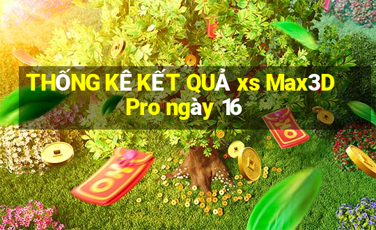 THỐNG KÊ KẾT QUẢ xs Max3D Pro ngày 16