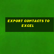 export contacts to excel